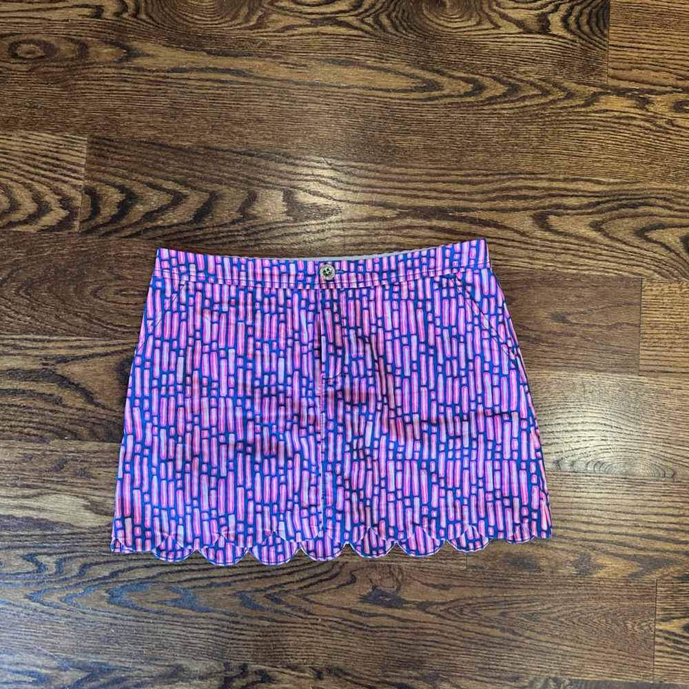 Lilly Pulitzer Pink and Blue Pencil Skirt
